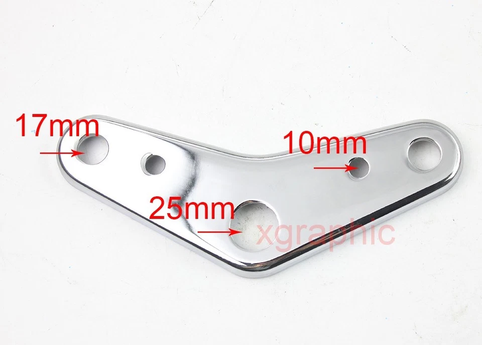 Abrazadera triple superior de hierro cromado 53231-098-970SG para bicicleta Honda CT70 1975-1979 Foto 4 de 4