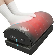 Heated Adjustable Foot Rest with Vibration Massage and Washable Cover