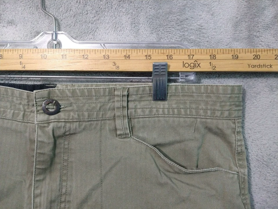 Volcom Shorts Mens 38 x 8 Green Cargo Chino Mid Rise Flat Front Skater - Image 3 of 4