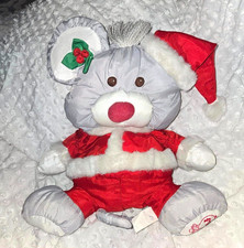 Vintage 1988 80'S Fisher Price Puffalump Christmas Mouse Santa Claus