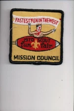 1970 Mission Council Scout Fun Fair patch
