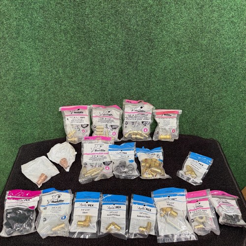 Mixed Lot SharkBite Apollo PEX Fittings Valves Clamps Tees Elbows Push Fit - New