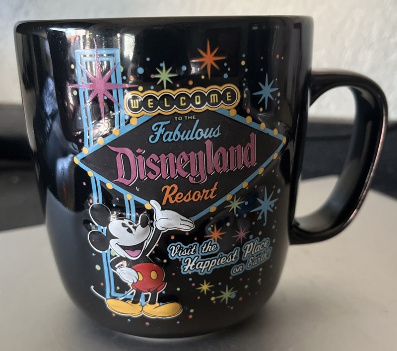 Welcome to the Fabulous Disneyland Resort Black 3D Ceramic Coffee Mug Cup 16 oz