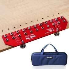 RUITOOL Shelf Pin Jig 11 Holes, Self-contained Clamping Function All Metal Sh...