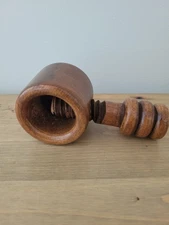Vintage Wood Nut Cracker Nutcracker Wooden Screw Type
