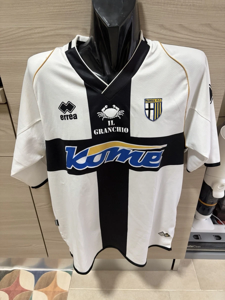 Maillot Parma AC 2015/2016 Erreà - Blanc #6 Lucarelli, Patch Serie D