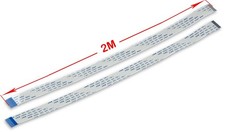 Camera Cable Ribbon Flat FFC For Raspberry Pi 15pin 1.0mm Pitch 200cm 2 Pack