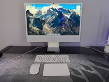 Silver Apple iMac 24" M4 10-C CPU 10-Core GPU - 16GB RAM - 256GB HD w/Trackpad