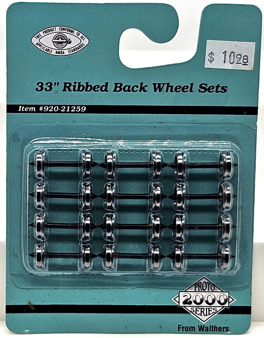 NIP Walthers Proto 2000 Series 33" Ribbed Back Wheels Sets #920-21259 Sealed NEW