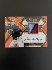 2023 Select Brooks Lee RC Jersey Auto /3 Neon Orange Pulsar Prizm Rookie #PJA-BL