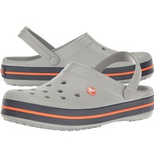 Crocs Unisex Men's and Women's Crocband Clogs Light Grey 7 Women 5 Men