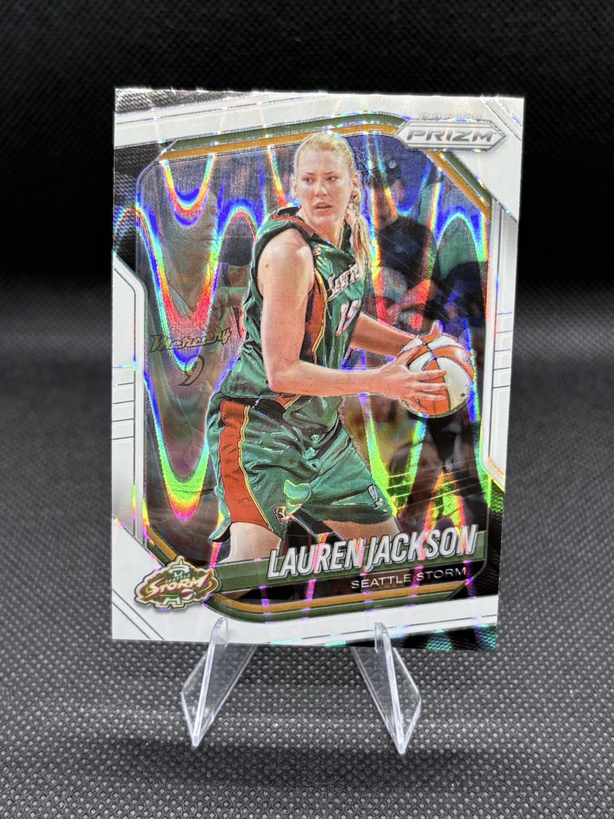 2025 Panini Prizm WNBA - Lauren Jackson #91 - White Seismic Prizm