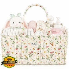 Maliton Diaper Caddy Spring Floral Organizer