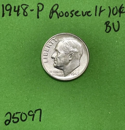 1948-P Roosevelt Dime 10c BU Brilliant Uncirculated US Coin 90% Silver