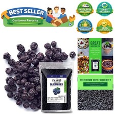 Deliciously Sweetened Dried Blueberries 16 oz - Safe for Allergens, Bake Snack