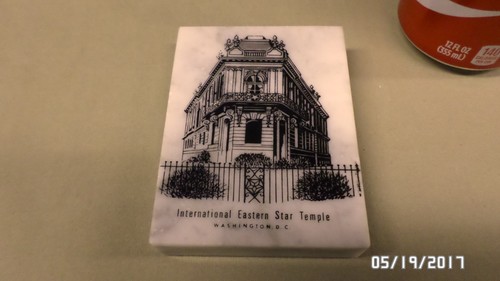 2233M 1876-1976 Eastern Star Marble Paperweight Int'l Temple Washington D.C. EXC - Picture 1 of 5