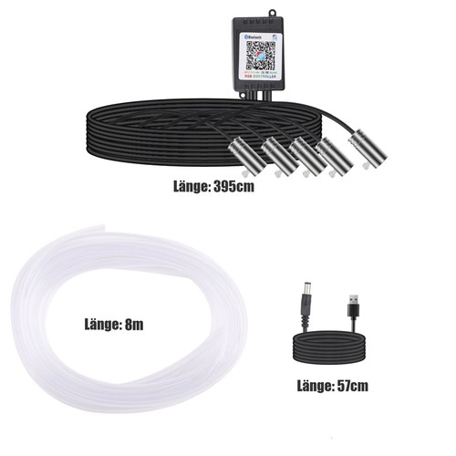 8m LED Auto Ambientebeleuchtung Lichtleisten APP RGB Für BMW E60 E61 E81 E87 E53 - Bild 10 von 10