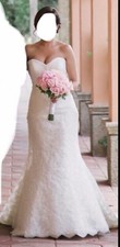 Oleg Cassini Wedding Dress David's Bridal Cleaned in Box Size 4 CRL277