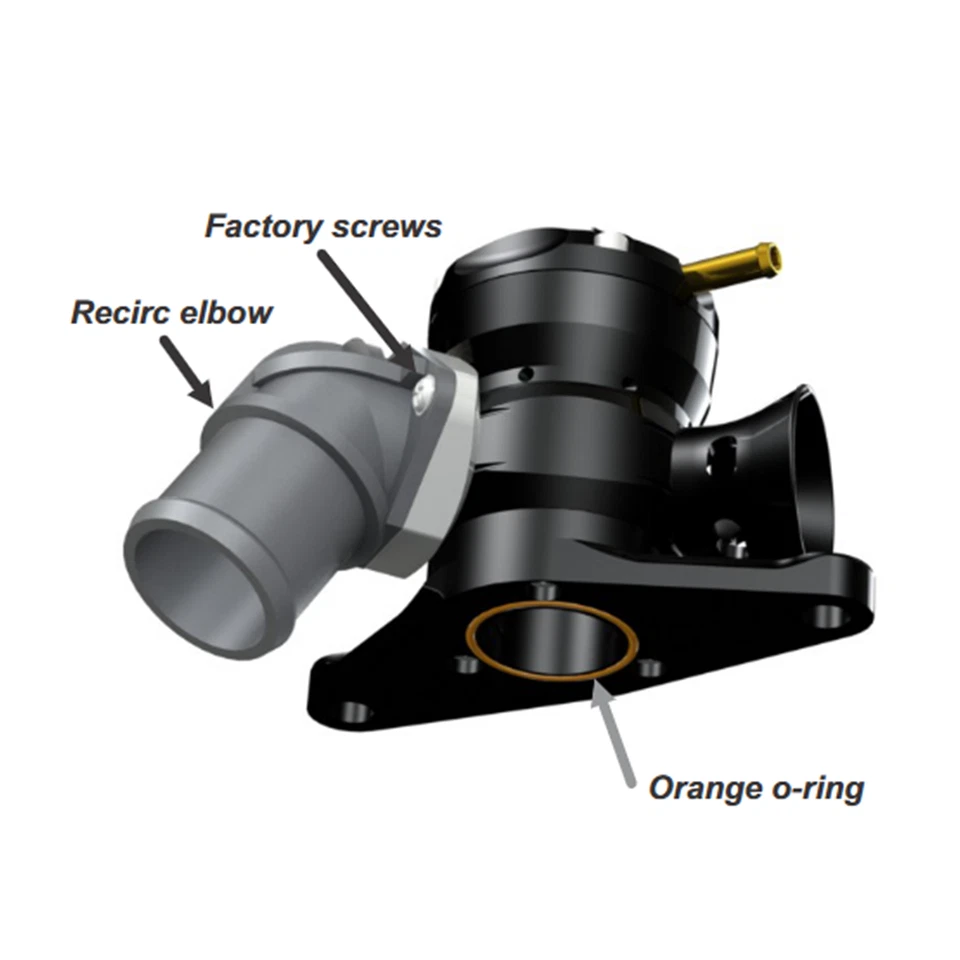 Válvula de sopro Go Fast Bits 3 em 1 híbrida tomada dupla para Subaru WRX / STI / XT - Imagem 4 de 4