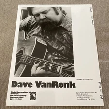 Dave Van Ronk Press Photo 8x10”, See Description.