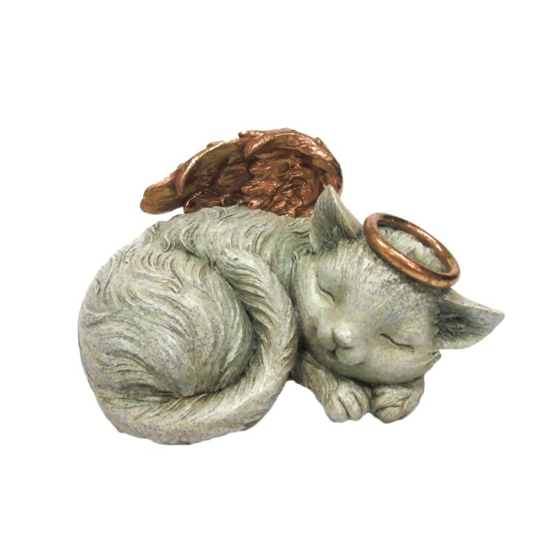 Heavenly Angel Cat Urn For Cremation Ashes Statue Pet Memorial Figurine
