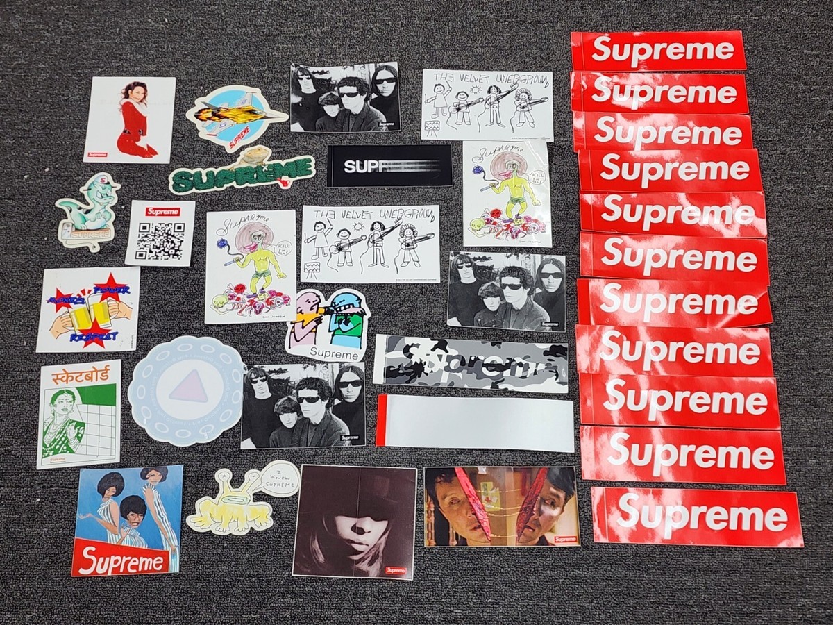 Lot of 34 SUPREME Stickers ~ Mary J Blige, Velvet Underground