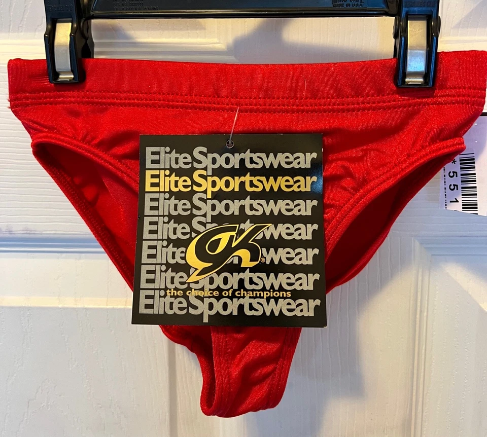 GK NIÑO PEQUEÑO ROJO NAILON/SPANDEX GIMNASTA BAILE ALEGRÍA CORTE PIERNA CALZONCILLO Talla CS ¡NUEVO CON ETIQUETAS! Foto 4 de 4