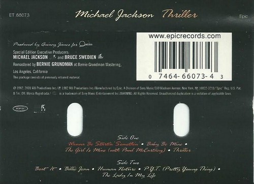 Michael Jackson Thriller CASSETTE ALBUM Remastered, Special Edition 2001 US - Picture 4 of 8