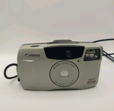 Canon Sure Shot 60 Zoom 38mm Point & Shoot Film Camera Tested (READ DESCRIPTION)