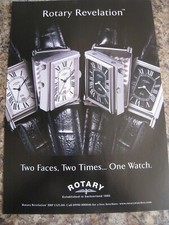 ROTARY REVELATION TWO FACES TWO TIMES ONE WATCH 2000 ADVERT APRX A4 SIZE FILE 20