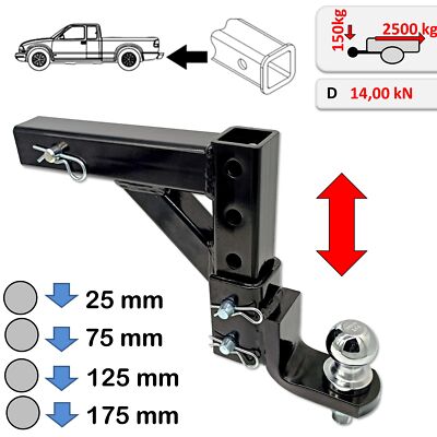 Adapter für USA-Fahrzeuge mit Aufnahme 2''; Höhenverstellbar für Lincoln MKX II 1