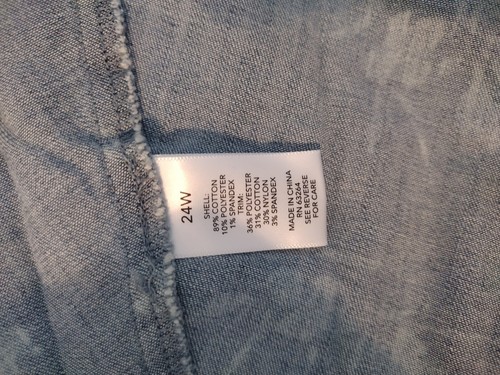Dressbarn Westport Plus Size 24W Denim Print Shirtdress - New With Tags - 第 8/9 張圖片