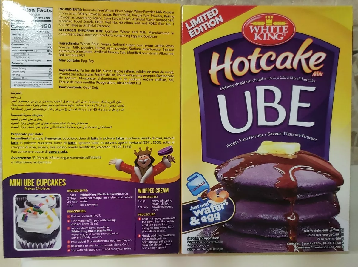 2 Pck. WHITE KING UBE PANCAKE HOTCAKE MIX LIMITED EDITION