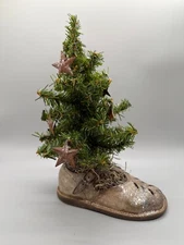 Primitive Baby Shoe Christmas Tree Holiday Decor