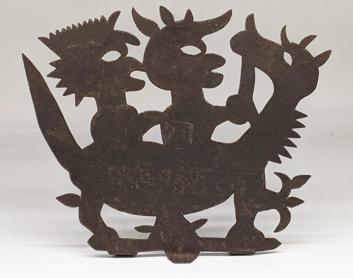 Seresier Louis Juste Haitian Metal Cut Folk Art | eBay