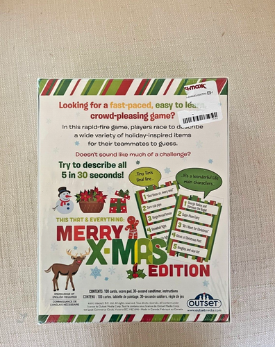This That & Everything Game Merry X-mas Edition Christmas NIB Outset New in Box - Picture 2 of 2
