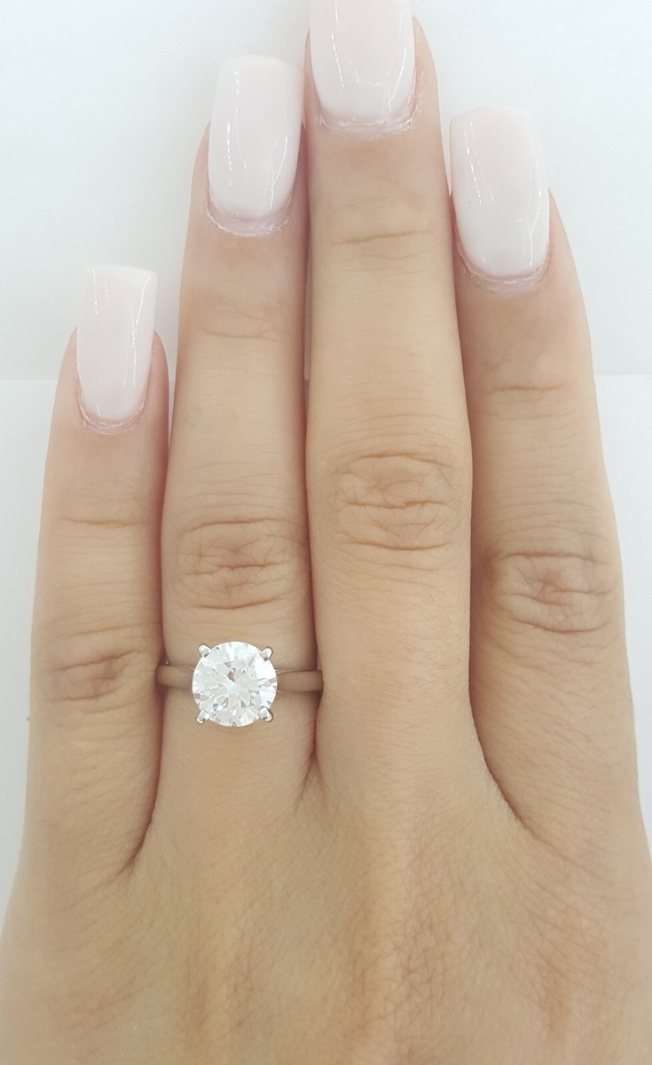 Cartier Solitaire 1895 Round Diamond Engagement Ring 1.74 ct