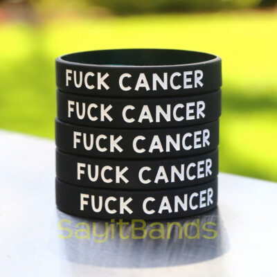 Set of F*** CANCER Silicone Wristbands - Wholesale Awareness Bracelets Available