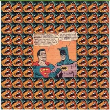 Tripping Batman Superman BLOTTER ART perforated tabs psychedelic art