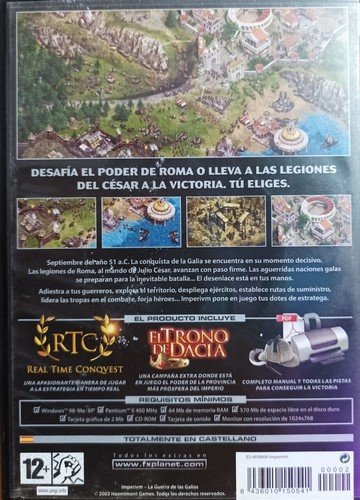IMPERIUM - La Guerra de las Galias PC ★ Juego Físico ★ 1ª Fx Edición Completo - Picture 3 of 3