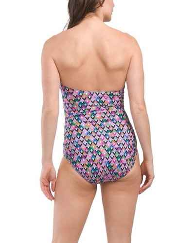 NWT Anne Cole Women's Twist Front Shirred One Piece Swimsuit Size 16 - Picture 2 of 6
