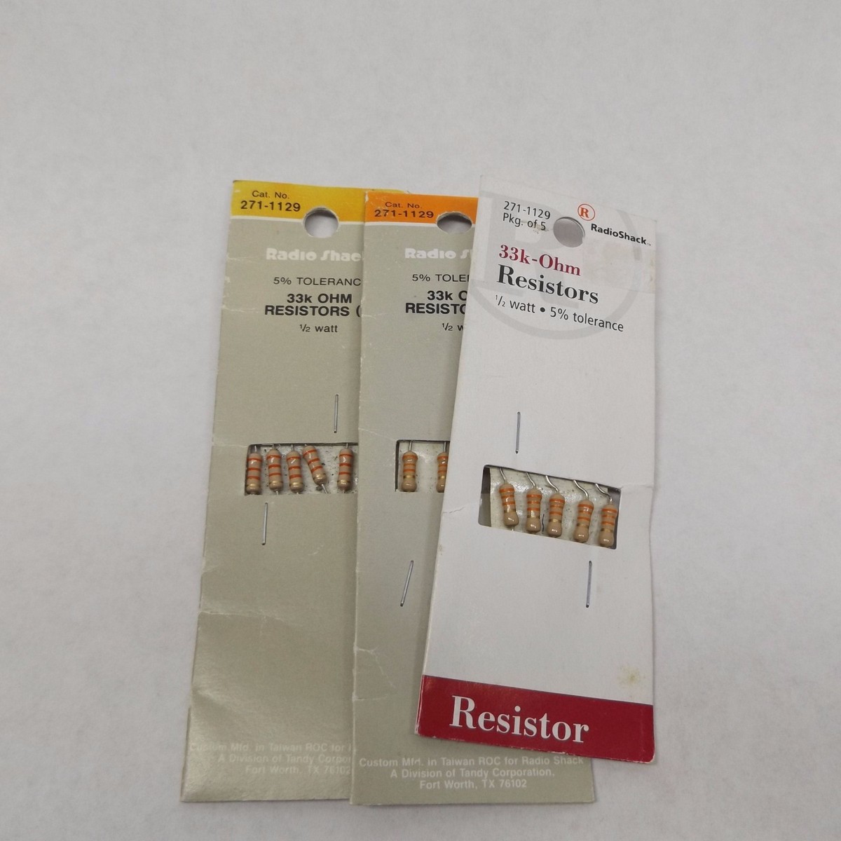 Radio Shack 271-1129, 33K-Ohm Resistor 1/2 Watt 5% Tolerance