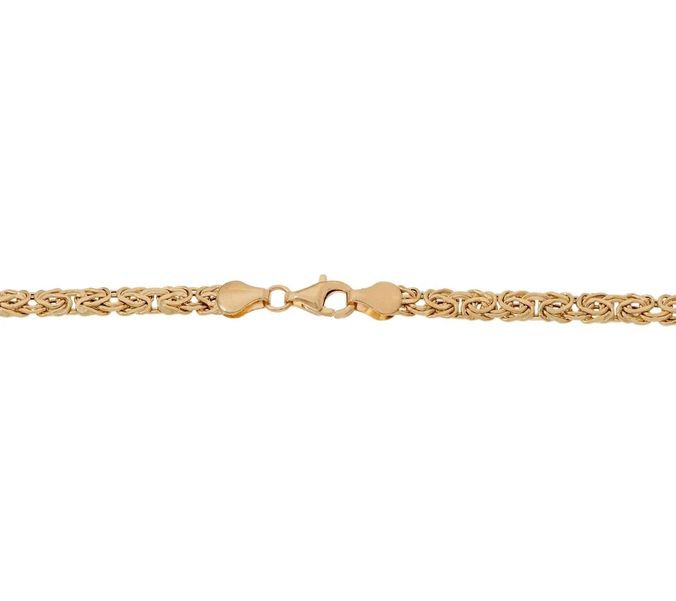 Graduated Byzantine Chain Necklace Real 14K Yellow Gold QVC 16" 18" 20" - Image 4 of 4