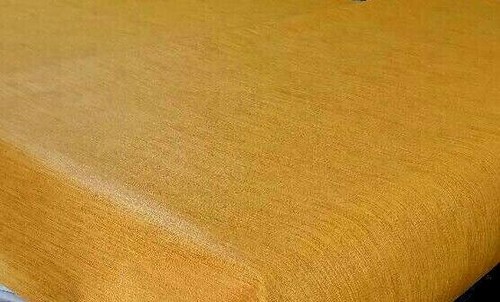 PVC Plastic Oil Vinyl Table Cloth Plain Textured Yellow Ochre Mustard Stripped - Picture 2 of 9