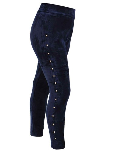 Children Girls Nicki Thermal Leggings Fabric Leisure Rivet Pants Plain 30533 - Picture 9 of 16