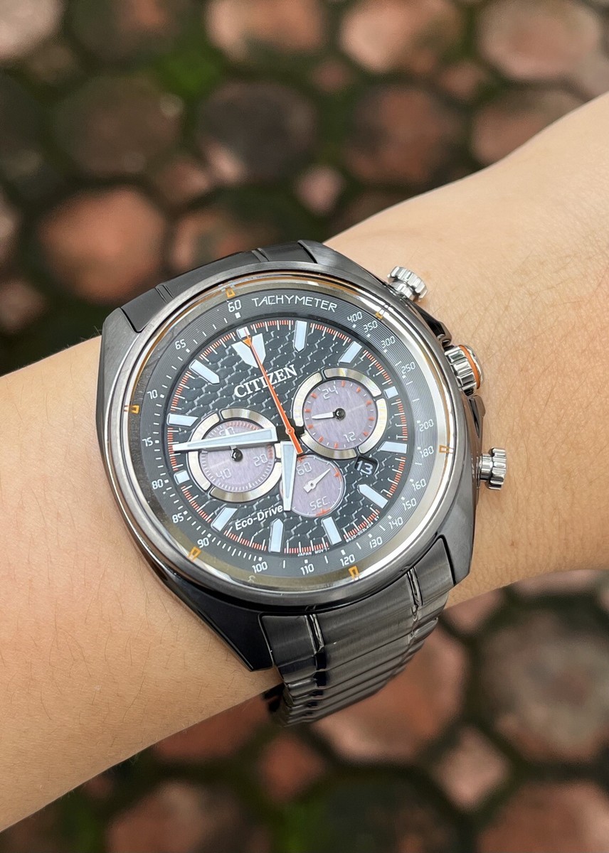 New! Citizen Eco-Drive Watch CA4567-82H Chronograph Gunmetal Grey