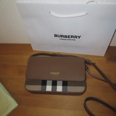 Burberry LUXURY Leder Tasche NEW HAMPSHIRE Farbe EARTH neu