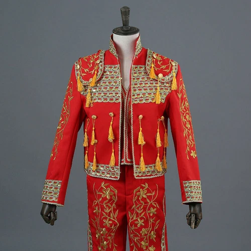 Mens Spanish Bullfighter Matador Outfit Fermin Suit Jacket Pant Cosplay Costume - Picture 5 of 22