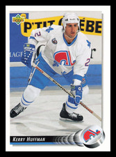 1992-93 Upper Deck #444 Kerry Huffman – Quebec Nordiques NHL Hockey Card Vintage