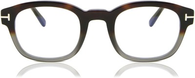 Tom Ford TF 5808-B 055 Havana/ Grey Plastic Round Eyeglasses Frame 49-23-145